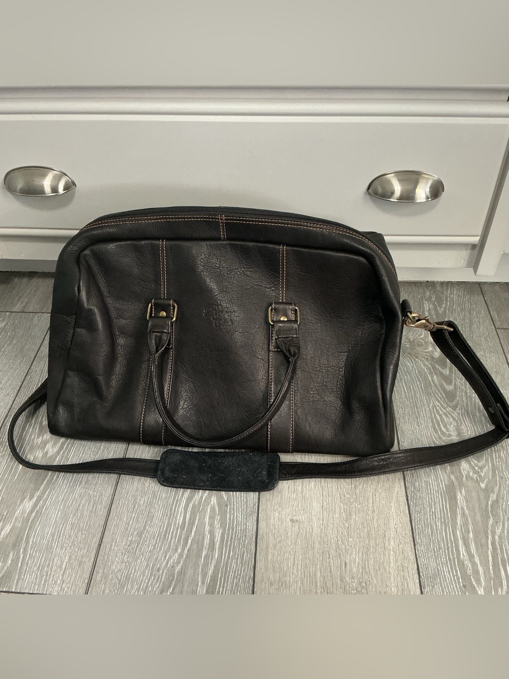 Links&Kings Leather Crown Duffle Weekender Bag in Black⛳️The Roberts Cup⛳️
